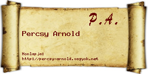 Percsy Arnold névjegykártya